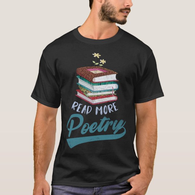 T-shirt Poésie Poètes Livre Lecteurs Bookworm Poet (Devant)