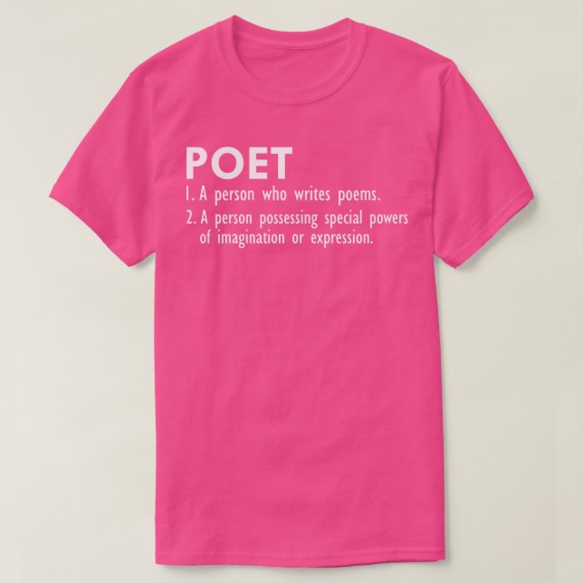 T-shirt Poète Définition w (Design devant)