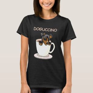 T-shirt Poète Dogpuccino Dans Un Café Cappuccino Chien Paj