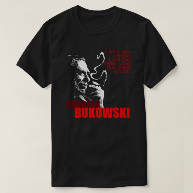 T-shirt Poète et auteur Charles Bukowski Tee Essential T-S (Design devant)