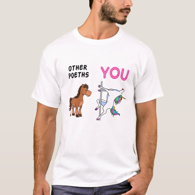 T-shirt poète Job Citations Cadeau, poète Funny Unicorn De (Devant)