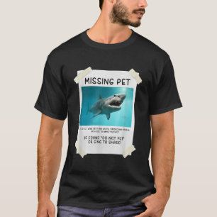 T-shirt Poète manquant Funny Shark