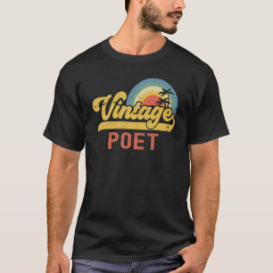 T-shirt Poète Vintage Sunset Profession Rétro Titre de l'e