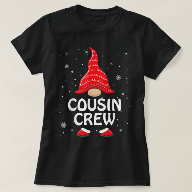 T-shirt Poetic Cousin Crew Gnome Matching Family Group Chr (Design devant)