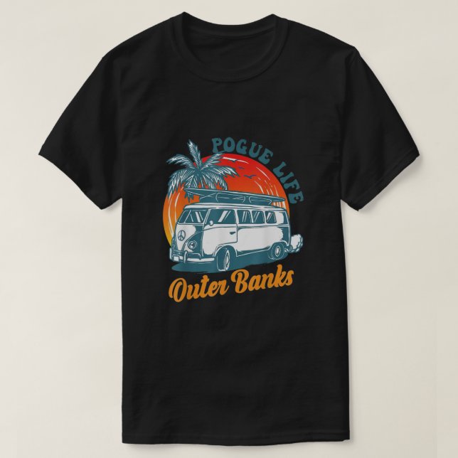 T-shirt Pogue Life Outer Banks Retro Vintage (Design devant)