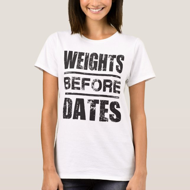 T-shirt Poids avant dates - Chemise pour ascenseurs (Devant)