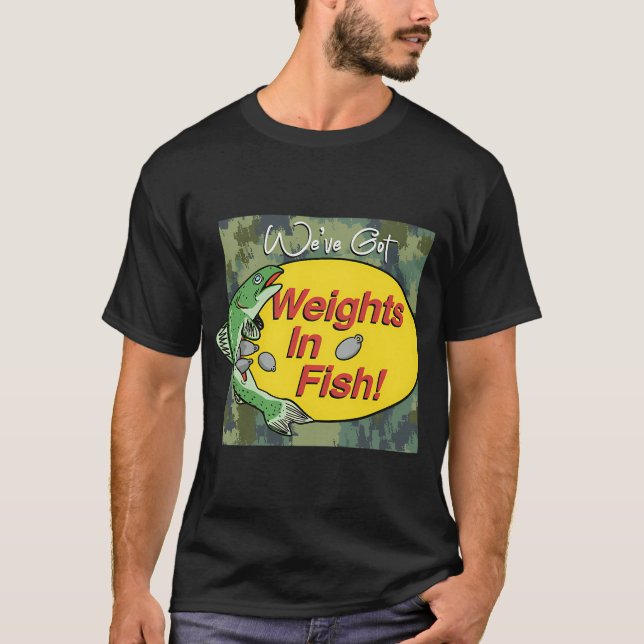 T-shirt Poids dans les poissons - Impression Camo (Devant)