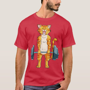 T-shirt Poids de chat levage de poids levage de l'ascenseu