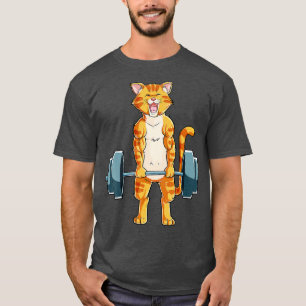 T-shirt Poids de chat levage de poids levage de l'ascenseu
