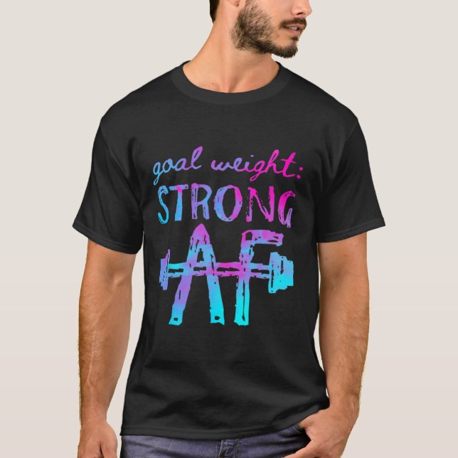 T-shirt Poids De L'Objectif Forte Motivation De L'Exercice (Devant)