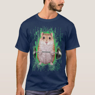 T-shirt Poids du hamster nain dans la salle de fitness Cyb