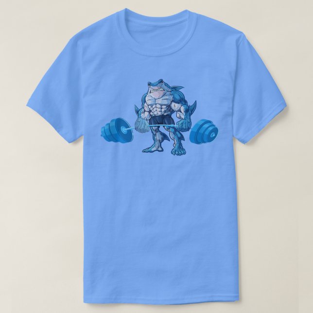 T-shirt Poids du requin Exercice physique Correspondance d (Design devant)