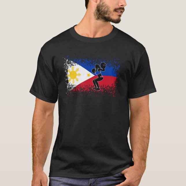T-shirt Poids Femmes Philippines Drapeau Compétition de gy (Devant)