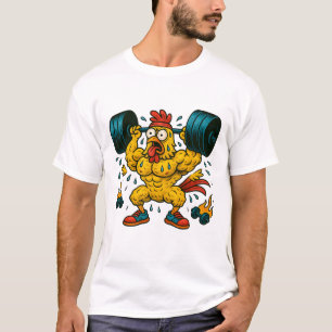 T-shirt Poids forts de levage de poulet