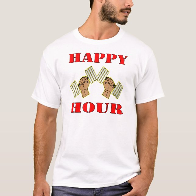 T-shirt Poids Happy Hour Dumbbells (Devant)