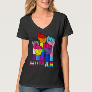T-shirt Poids Humain Lgbt Gay Lesbian Transgender Pride