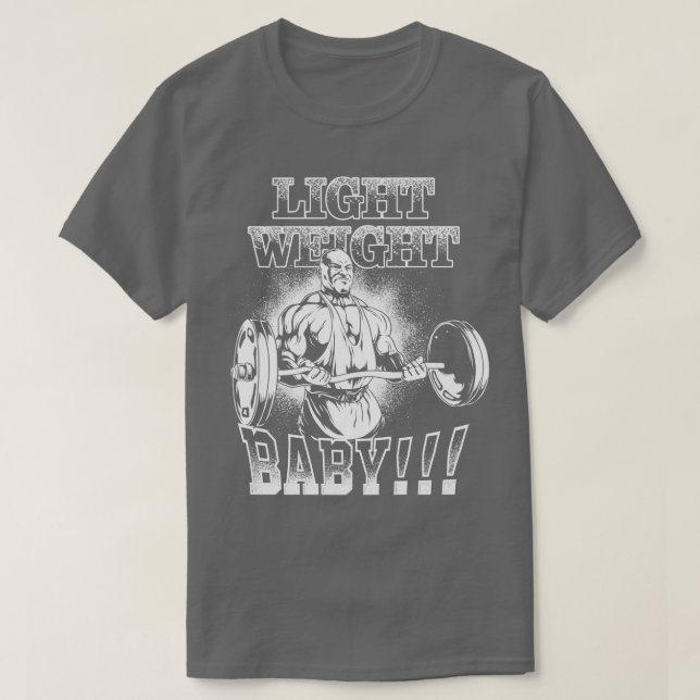 T-shirt Poids léger Barbell Bicep Curl Gym Motivation (Design devant)