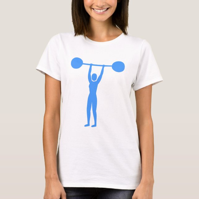 T-shirt Poids Levant 02 - Bleu bébé (Devant)