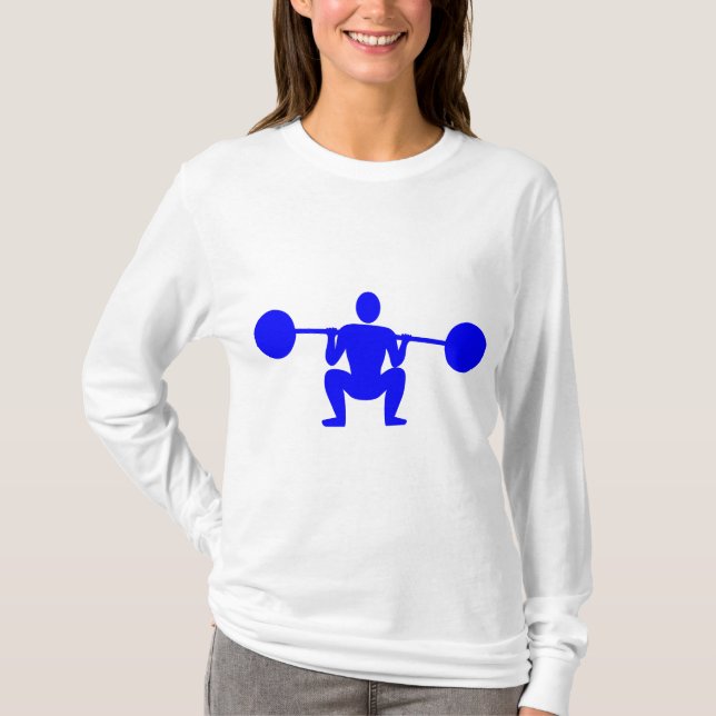 T-shirt Poids Lifter 01 - Bleu (Devant)