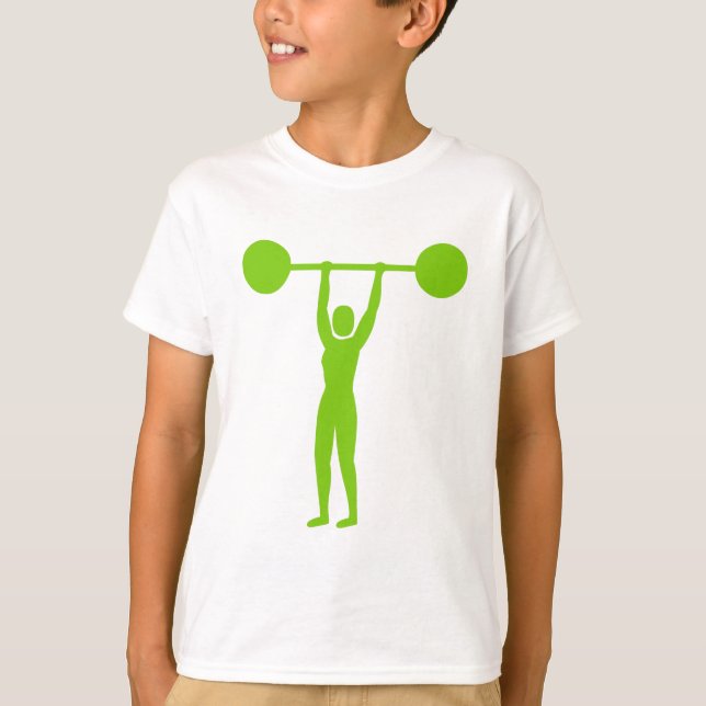 T-shirt Poids Lifting 02 - Martian Green (Devant)
