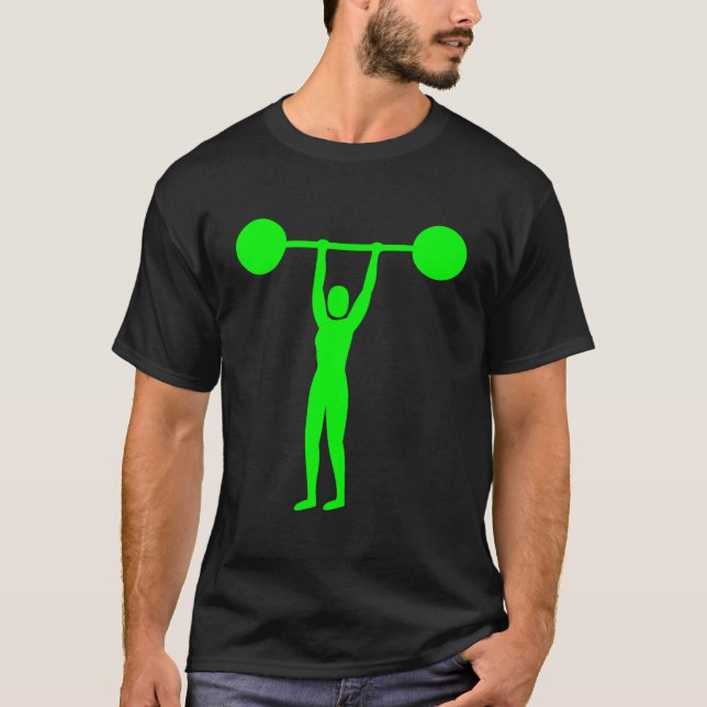 T-shirt Poids Lifting 02 - Vert (Devant)