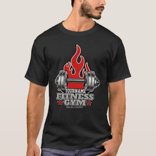 T-shirt Poids Personnalisé Levant Dumbbell Fitness Gym