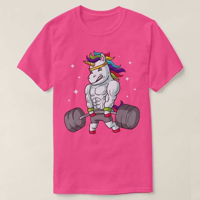 T-shirt Poids Unicorn Funny Deadlift Gym Cadeau (Design devant)
