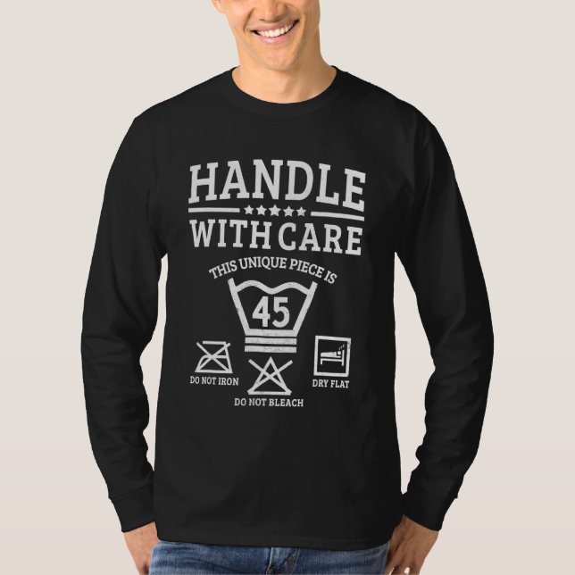 T-shirt Poignée avec soin 45 Instructions de lavage 45e oi (Devant)