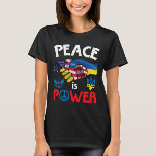 T-shirt Poignée de main de la paix est le pouvoir États-Un