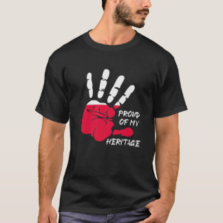T-shirt Poignée du drapeau polonais Pologne