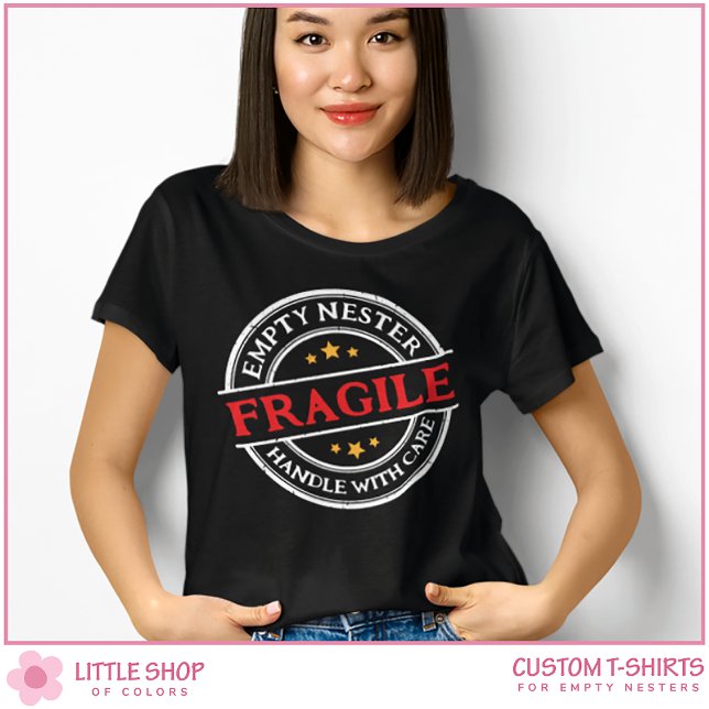 T-shirt Poignée fragile avec précaution fille fils à l'uni (Créateur téléchargé)