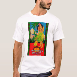 T-shirt Poignée LabelHonolulu, HI de balai de Honolulu