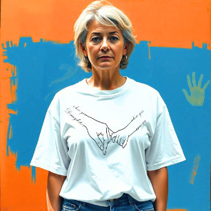 T-shirt Poignée minimaliste familiale - Dessin d'une ligne