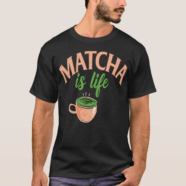T-shirt Poignée Retro Vintage Matcha (Devant)