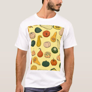 T-shirt Poignets dessinés à la main, motif de légumes sans