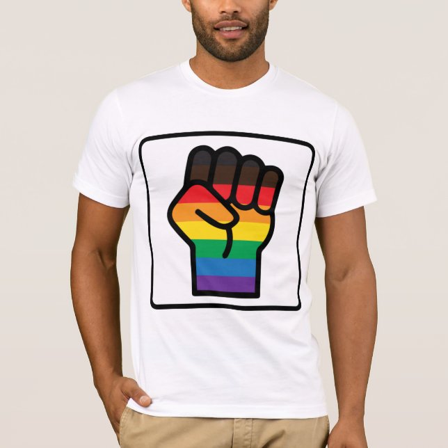 T-shirt Poing arc-en-ciel levé (Devant)