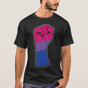 T-shirt Poing Biual Bi Fierté Drapeau Support Résister Dro