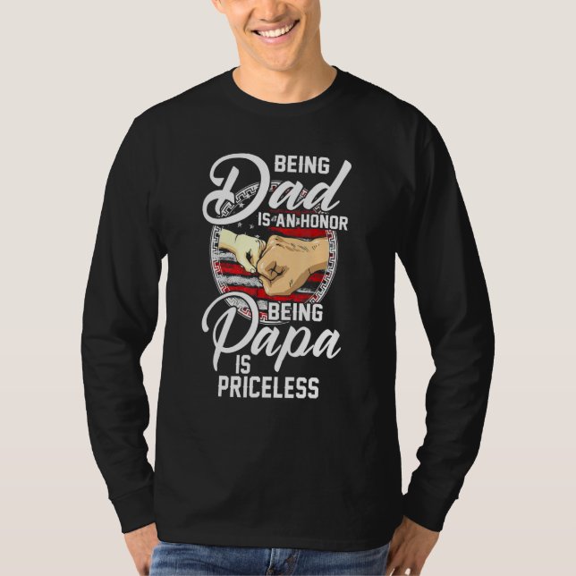 T-shirt Poing Bump Être Papa Est Un Honneur Etre Papa Est  (Devant)