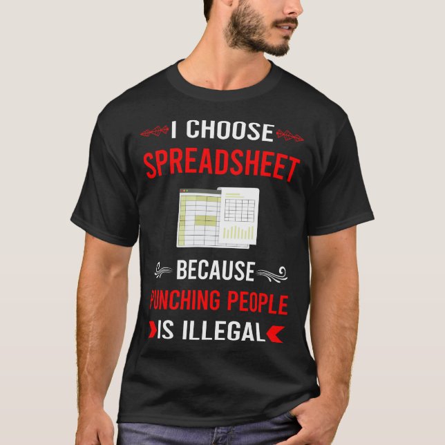 T-shirt Poing dans les feuilles de calcul (Devant)