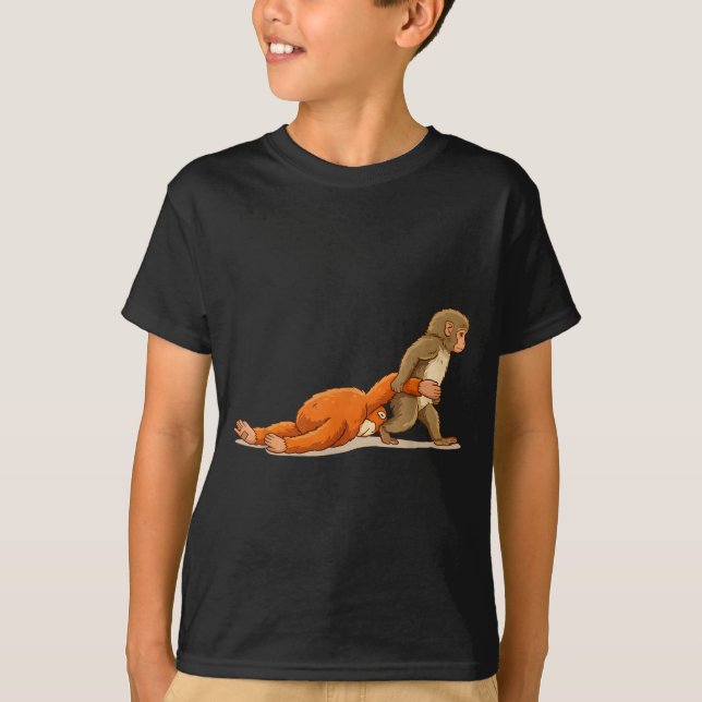 T-shirt Poing de bébé singe  (Devant)