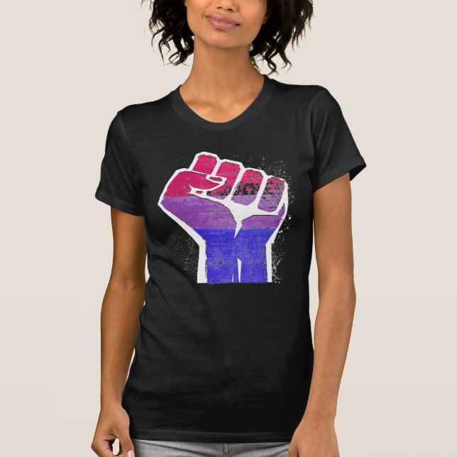 T-shirt Poing de fierté bisexuelle (Devant)