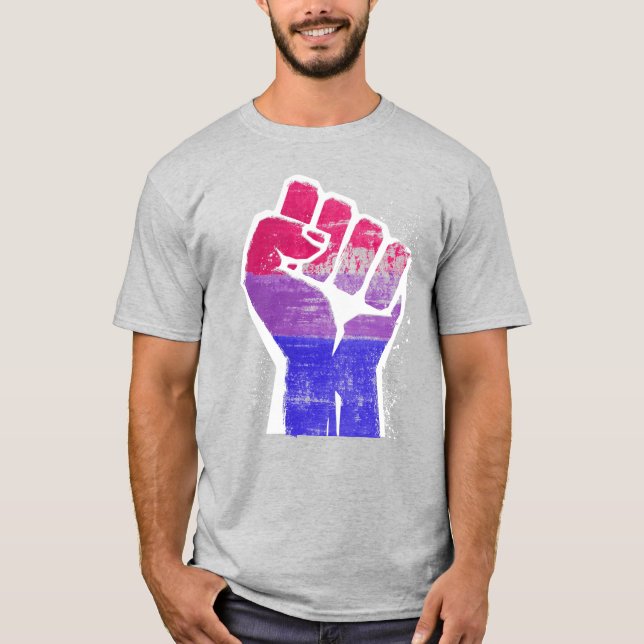 T-shirt Poing de fierté bisexuelle (Devant)