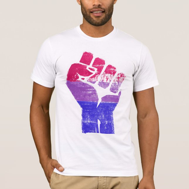 T-shirt Poing de fierté bisexuelle (Devant)
