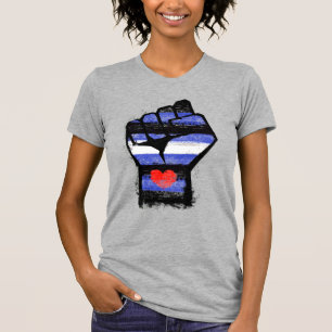 T-shirt Poing de fierté en cuir