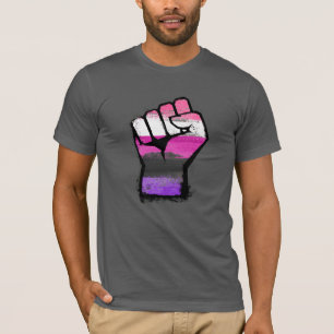 T-shirt Poing de fierté genre fluide