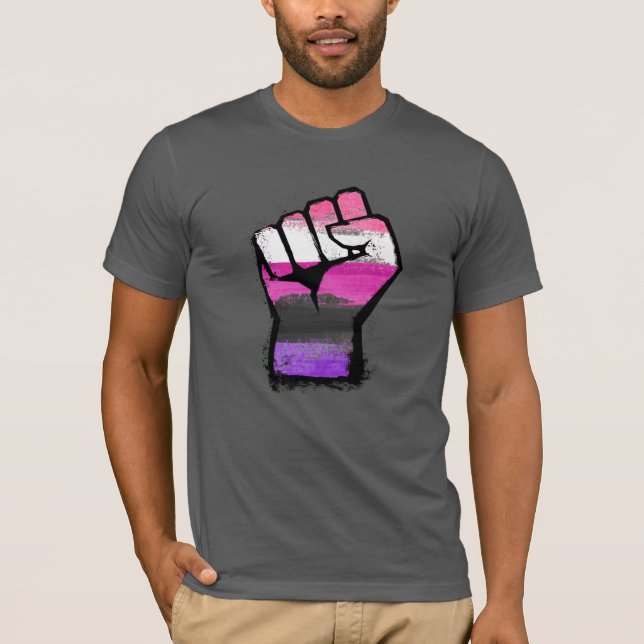 T-shirt Poing de fierté genre fluide (Devant)