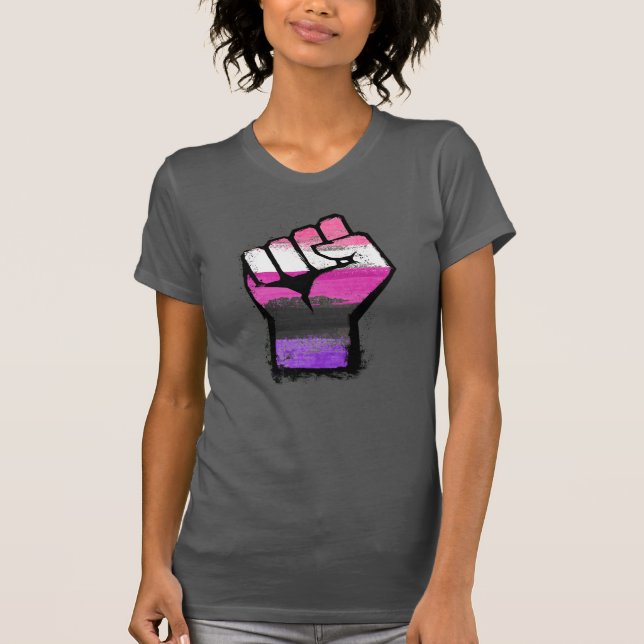 T-shirt Poing de fierté genre fluide (Devant)
