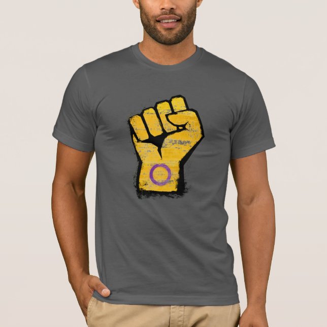 T-shirt Poing de fierté intersexe (Devant)