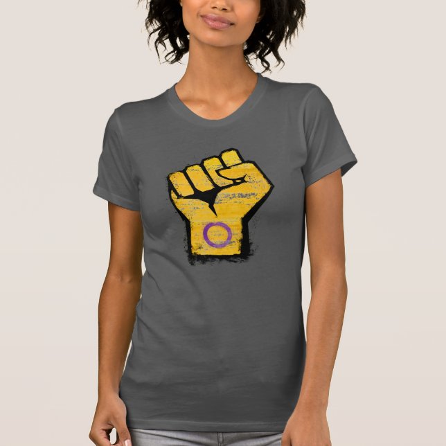 T-shirt Poing de fierté intersexe (Devant)
