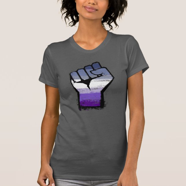 T-shirt Poing de fierté lesbienne masculine (Devant)